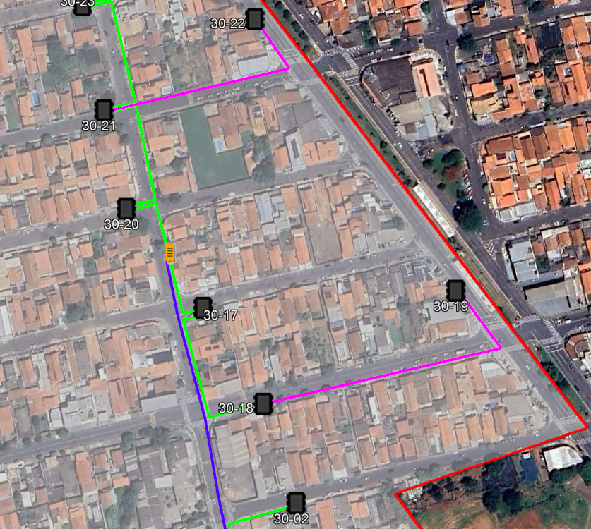 Estrutura de rede FTTH para atendimento residencial