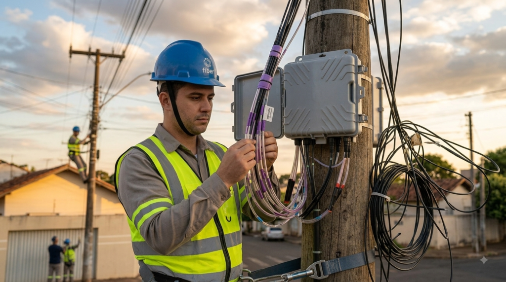 Fiscalização de compartilhamento de postes e rede aérea FTTH