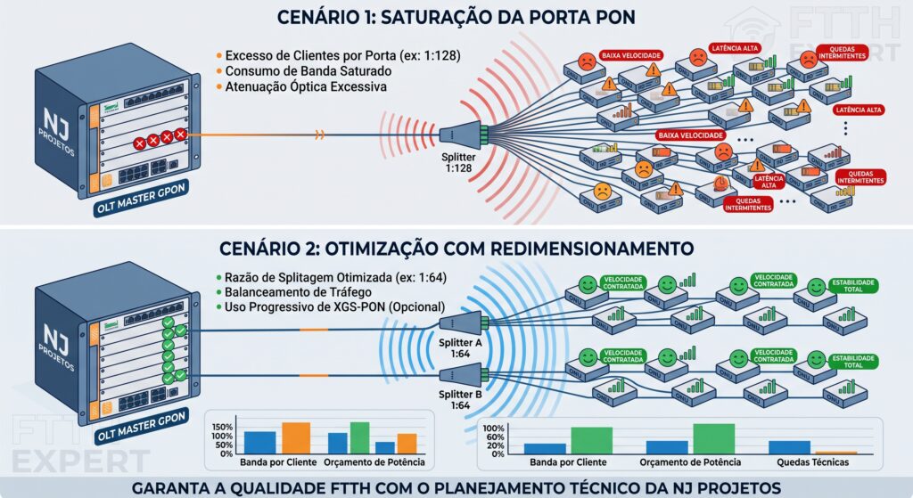 diagrama-otimizacao-rede-ftth-saturada-vs-eficiente